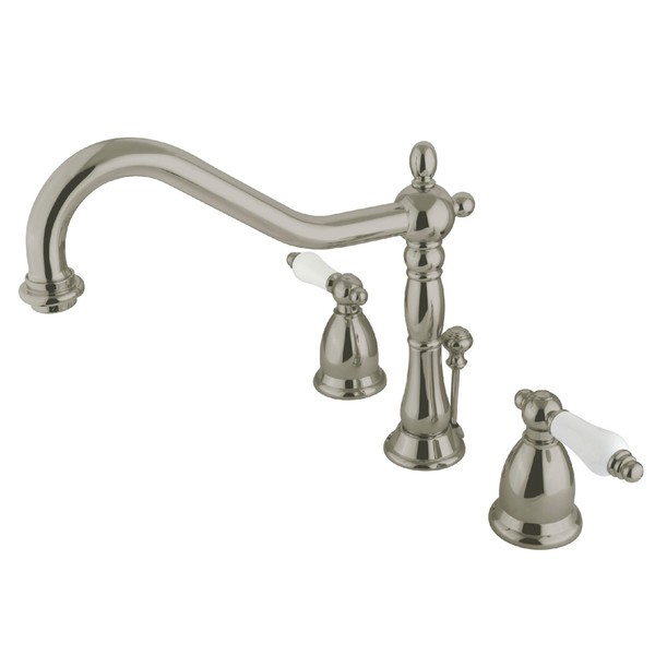Kingston Brass 8" Widespread Bathroom Faucet, Brushed Nickel KS1998PL